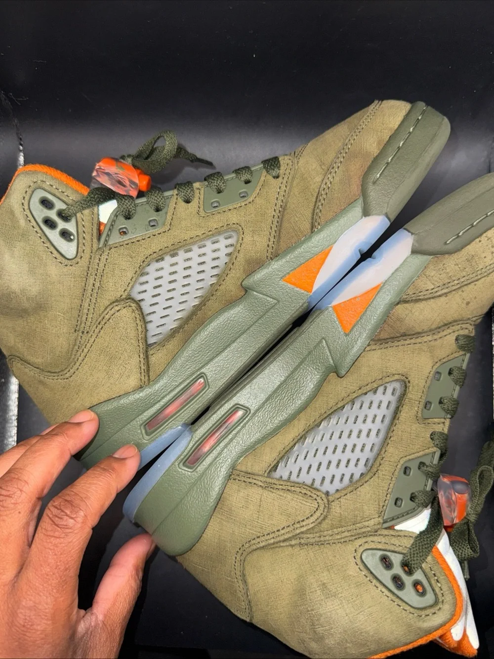 Size 5.5 (GS) - Jordan 5 Retro Mid Olive 2024, 440888-308, Clean, W/Box, Great